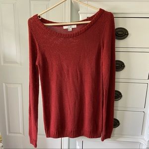 F21 rust knit sweater
